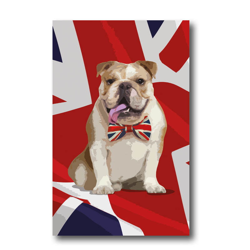 Melamine Fridge Magnet - British Bulldog