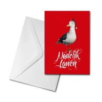 Christmas Card - Seagull - Nadelik Lowen