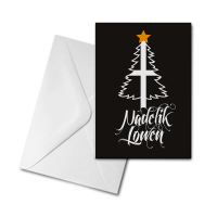 Christmas Card - St Piran Tree - Nadelik Lowen
