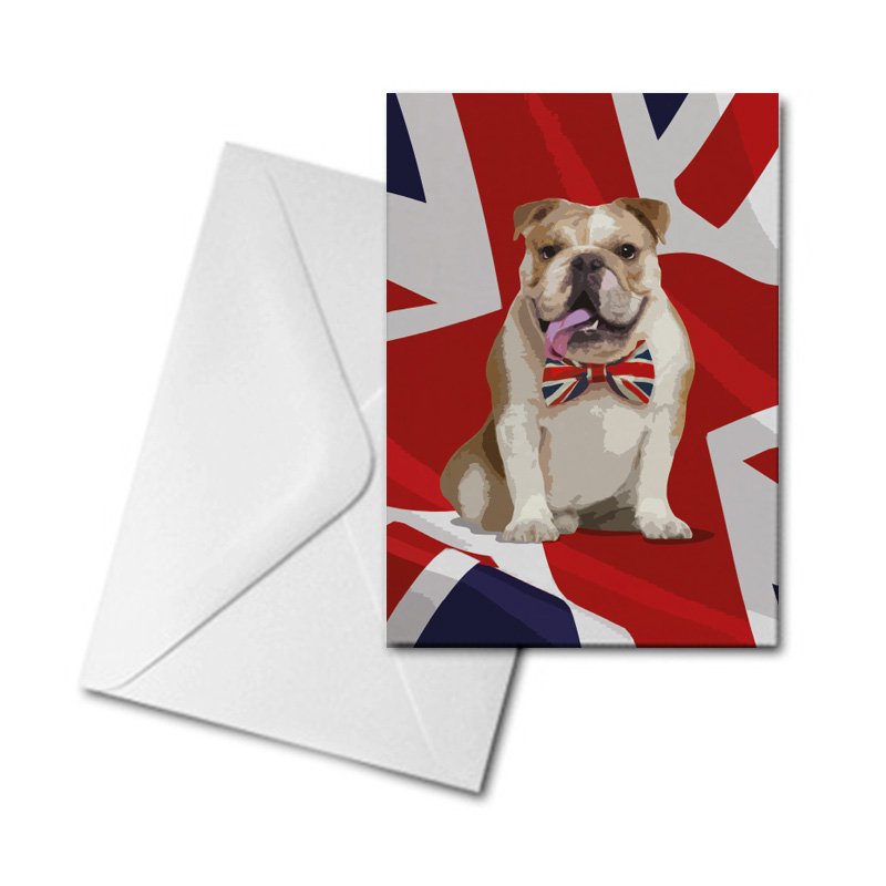Blank Greetings Card - British Bulldog
