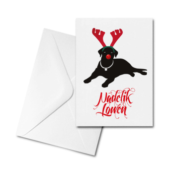 Christmas Card - Dog - Nadelik Lowen