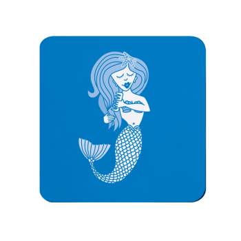 Mermaid Coaster - Blue Melamine - Seaside Vibes