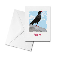 Blank Greetings Card - Cornish Chough - Palores
