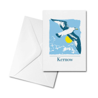 Blank Greetings Card - Kernow - Seagull