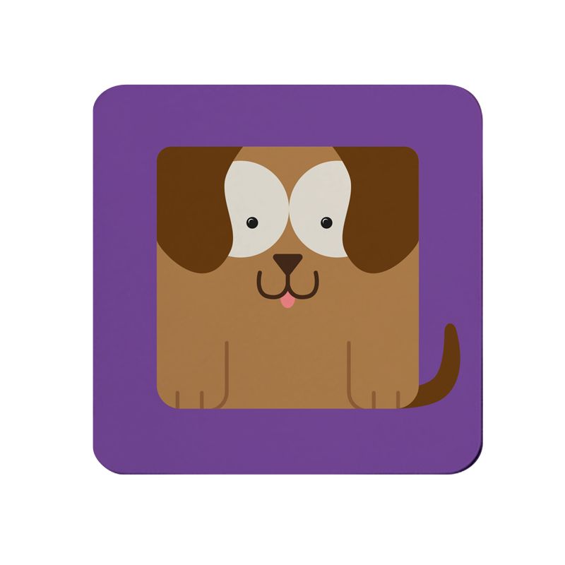 Square-Animal Design Coaster - Dog