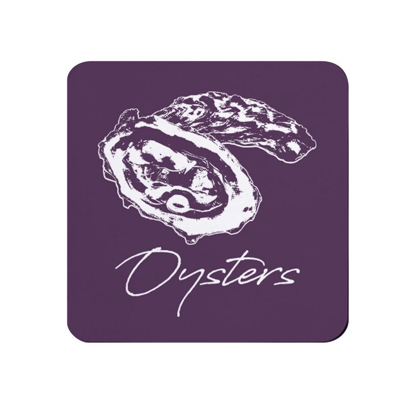 Oysters Coaster - Purple Melamine - Coastal Theme