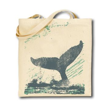 Cotton Tote Bag - Whale's Tail