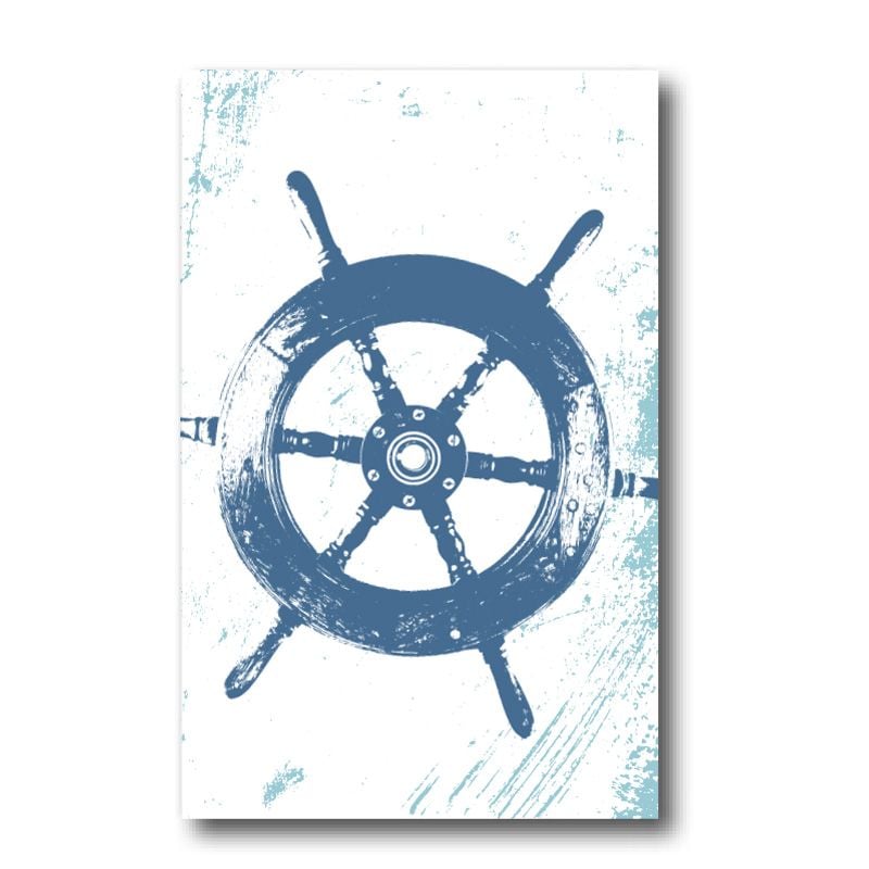 Melamine Fridge Magnet - Ship's Wheel