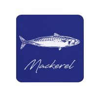 Mackerel Coaster - Navy Melamine - Coastal Theme