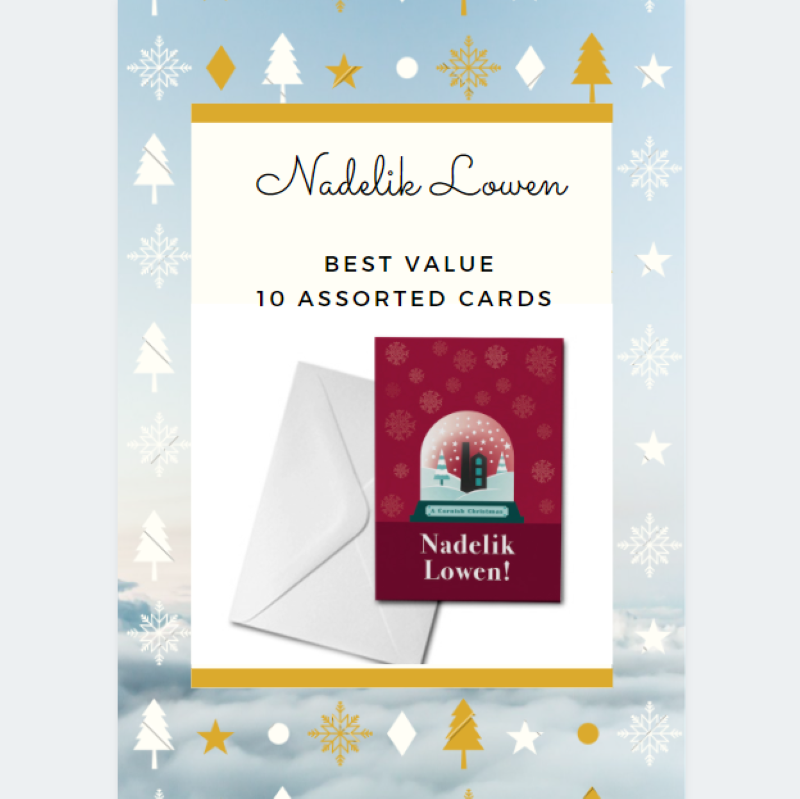 10  Assorted Nadelik Lowen Cards Pack - BEST VALUE - Set 1