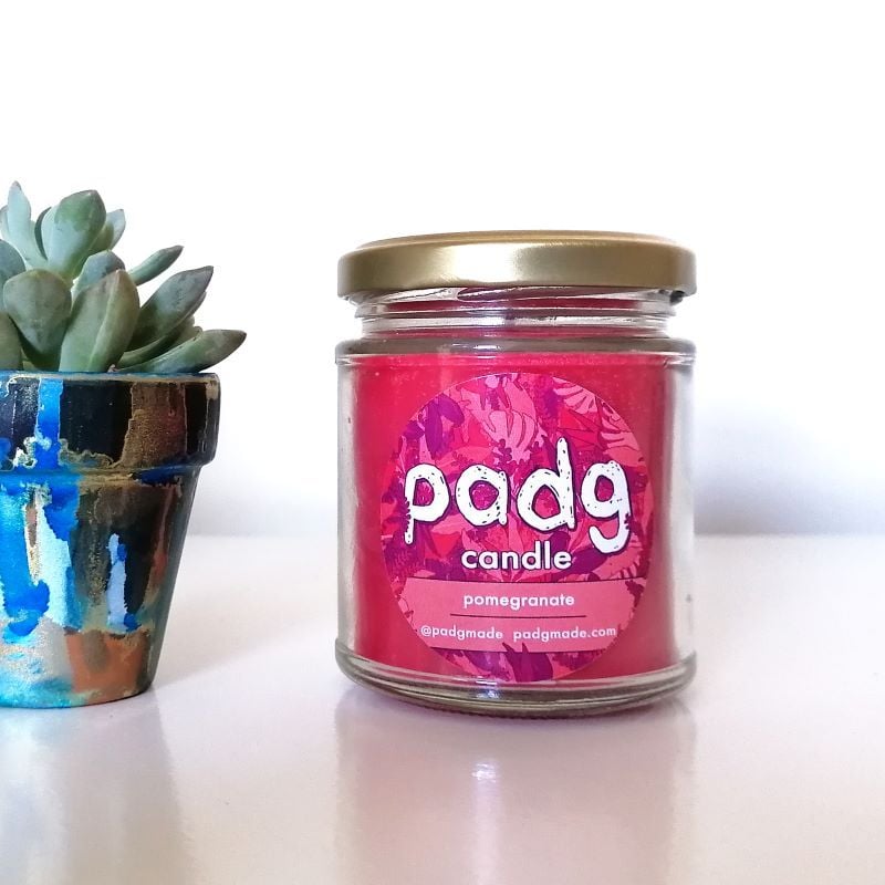 Handmade Plant Based Candle - Pomegranate