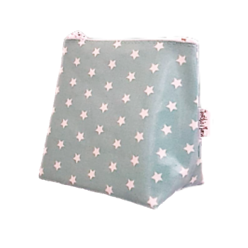 Mini Teal Stars Cosmetic Bag