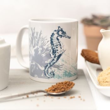 Beautiful Ceramic Mug - Seahorse Design