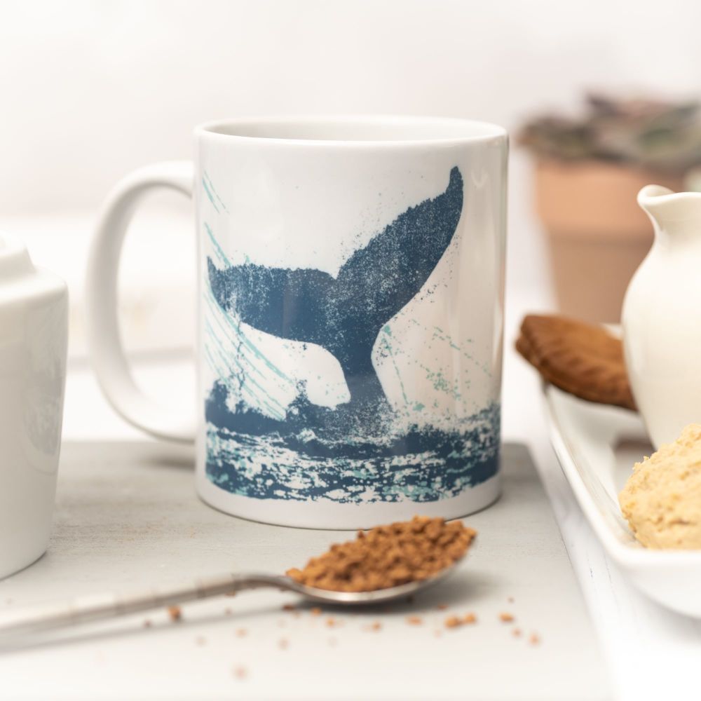 Beautiful Ceramic Mug - Whale's Tail Design