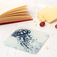 Jellyfish Coaster - Recycled Glass - Nautical Style