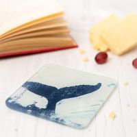 Whale's Tail Coaster - Recycled Glass - Nautical Style