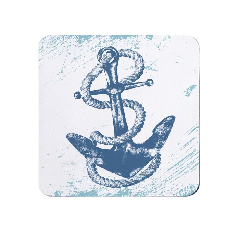 Anchor Teapot Stand - Melamine - Nautical Style