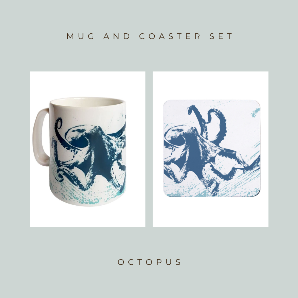 Coaster and Mug Gift - Octopus