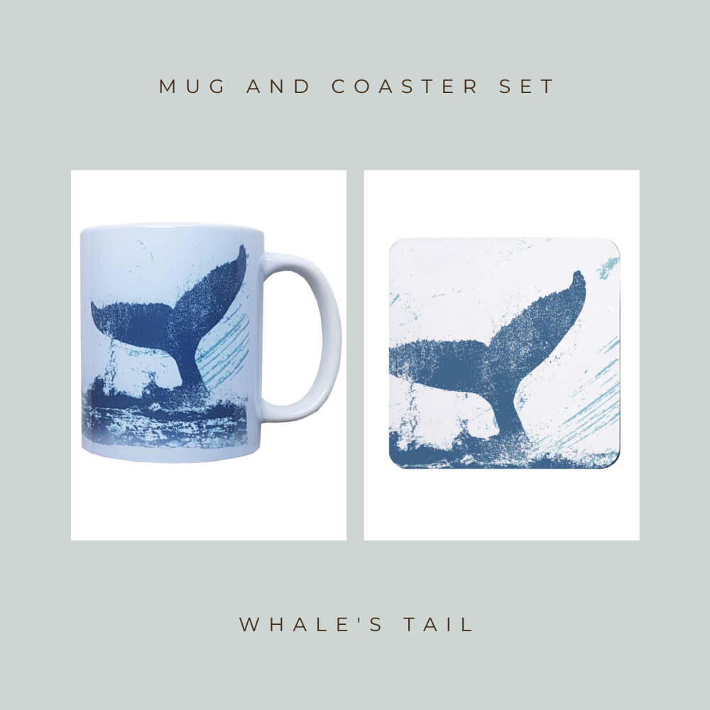 Coaster and Mug Gift - Whale's Tail
