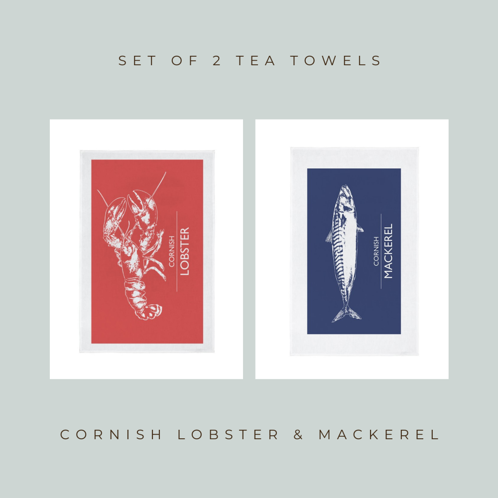 Set of 2 Cornwall Seafood Teatowels