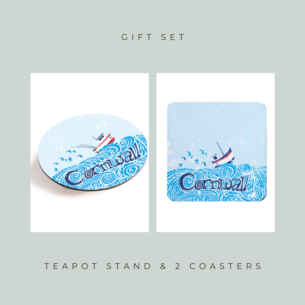 Teapot Stand & 2 Coasters