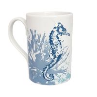 A Stunning Porcelain Mug - Seahorse Design