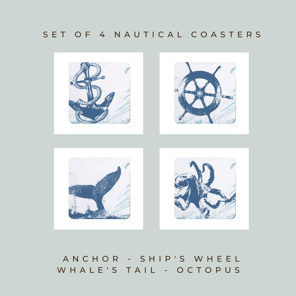 Set of 4 Nautical Style Coasters