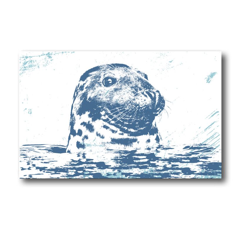 Melamine Fridge Magnet - Grey Seal
