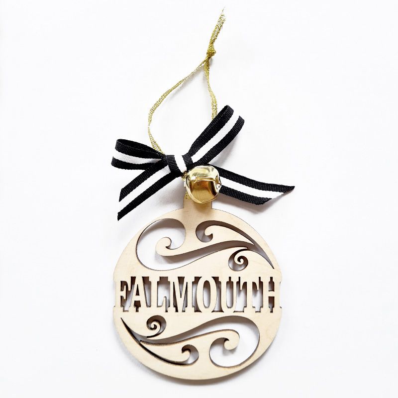 Fancy Christmas Wooden Hanging - Falmouth Bauble