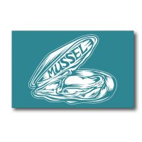 Melamine Fridge Magnet - Mussel - Teal