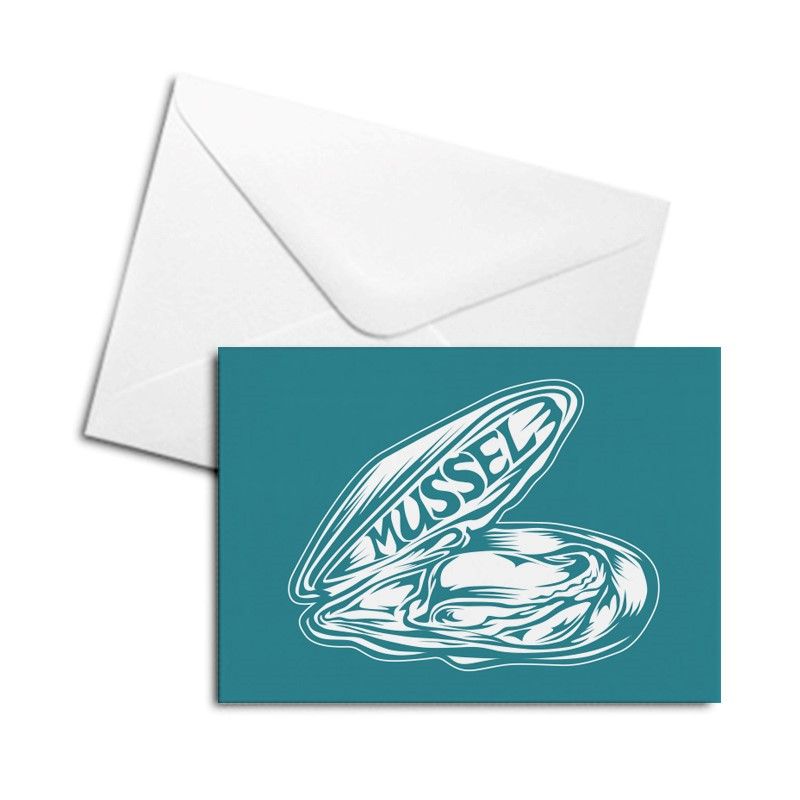 Blank Greetings Card - Mussel