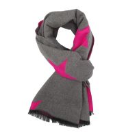 Luxury Stars Scarf in Charcoal