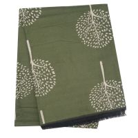 Luxury  Mulberry Trees Scarf in Olive