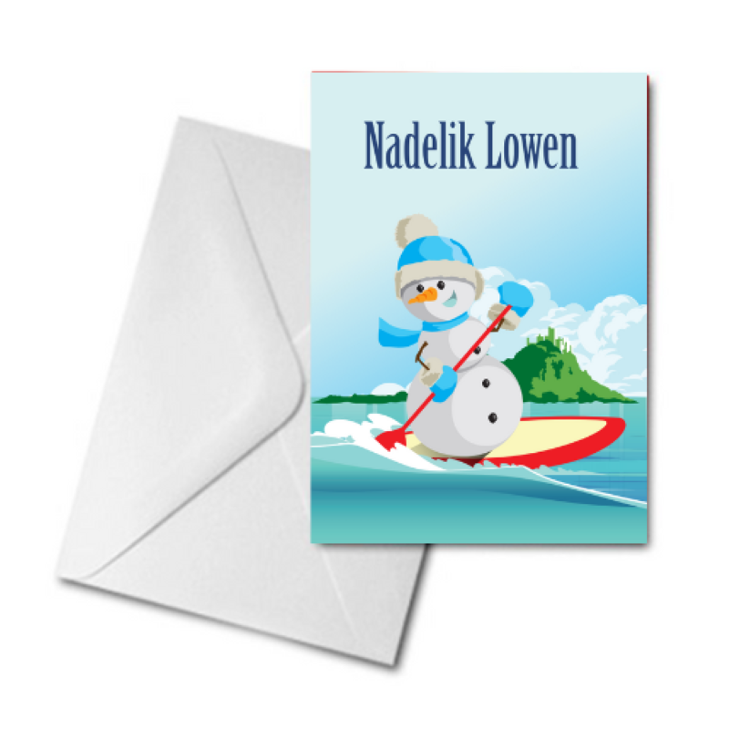 Paddle Board Snowman - Nadelik Lowen