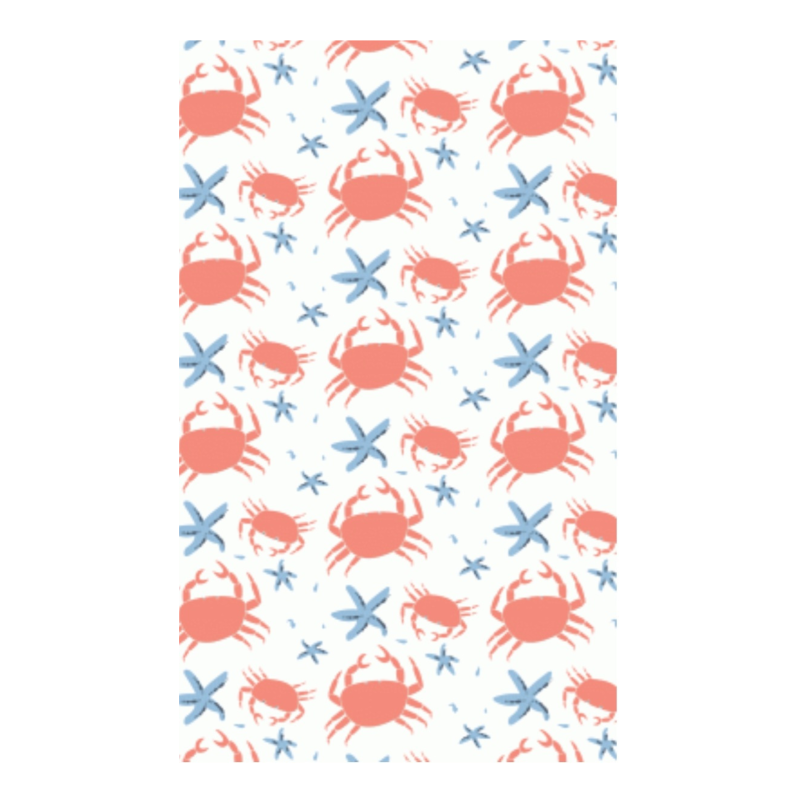 Starfish & Crab Tea Towel - 100% Cotton