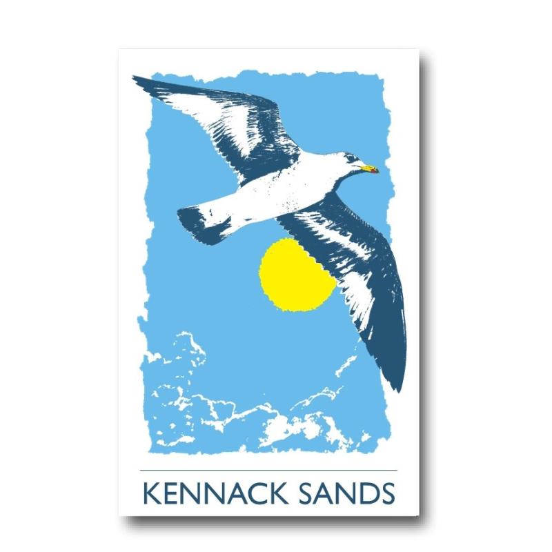 Melamine Fridge Magnet - Seagull - Kennack Sands
