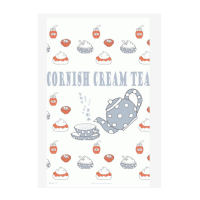 Cornish Cream Tea - Tea Towel - 100% Cotton