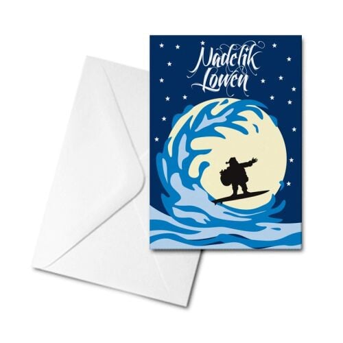 CM Christmas Card - Surfing Santa