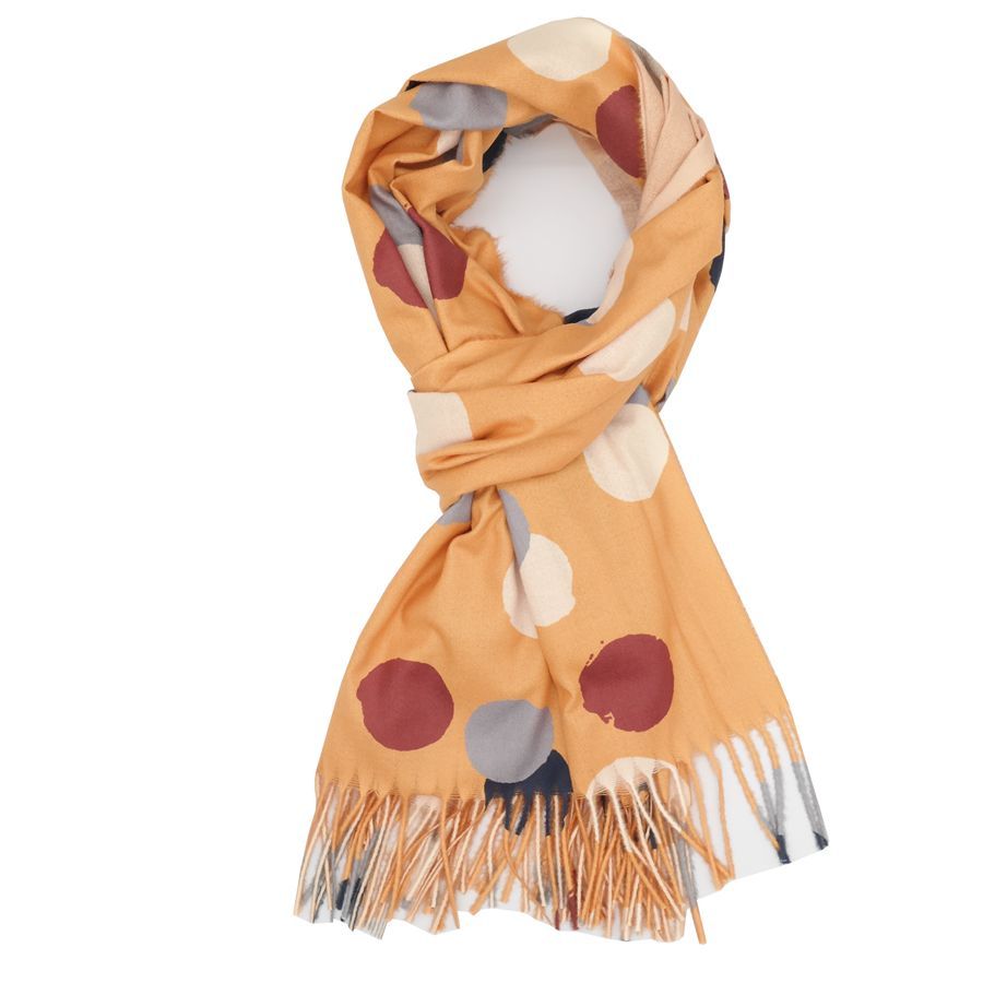 Super soft Dots design scarf in yellow