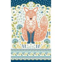 Woodland Fox - Full Colour Tea Towel - 100% Cotton