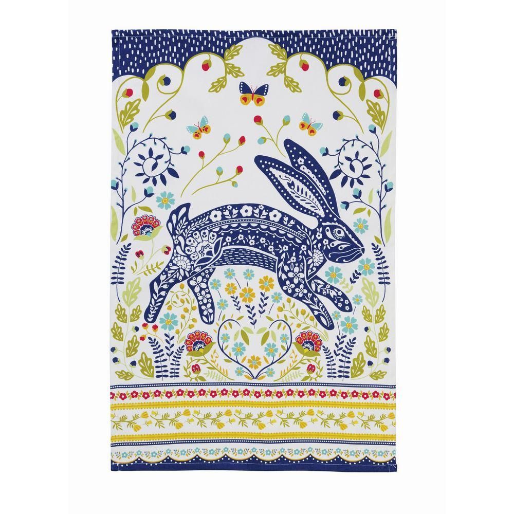 Woodland Hare - Full Colour Tea Towel - 100% Cotton