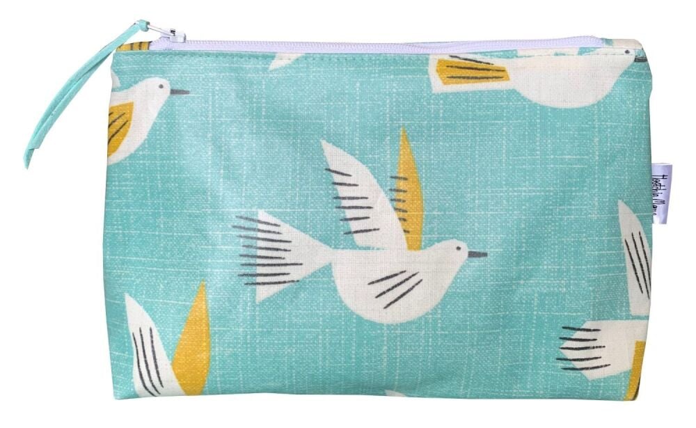 Fly Away Birds Lined Cosmetic Bag