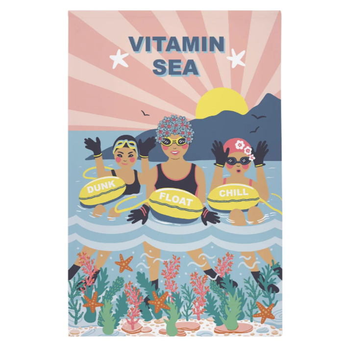 Vitamin Sea - Full Colour Tea Towel - 100% Cotton