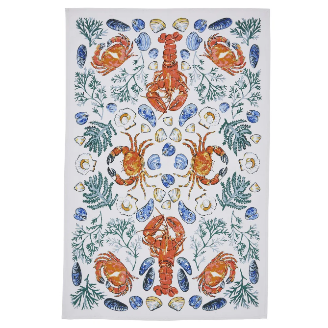 Shellfish - Full Colour Tea Towel - 100% Cotton