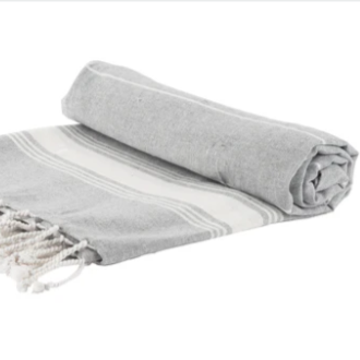 Light Grey Turkish Cotton Beach Towel
