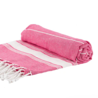Pink Turkish Cotton Beach Towel
