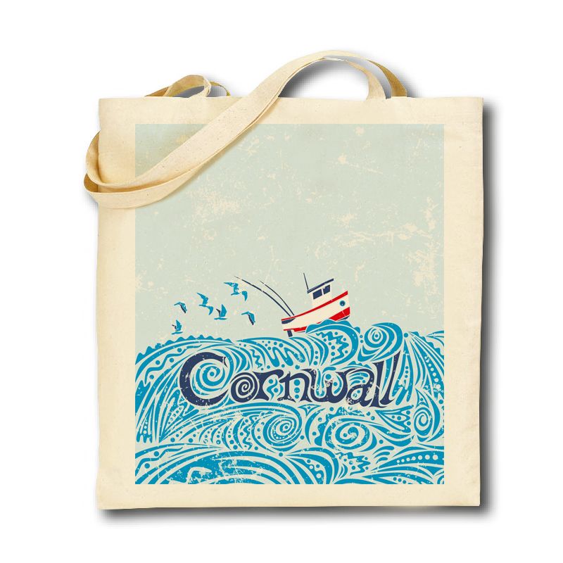 Cotton Tote Bag - Cornwall Boat Design