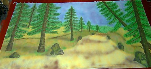 Wizard of Oz - A1 STAGE - BACKDROPS - BE001 -Clearing in Pine Forest (30w X
