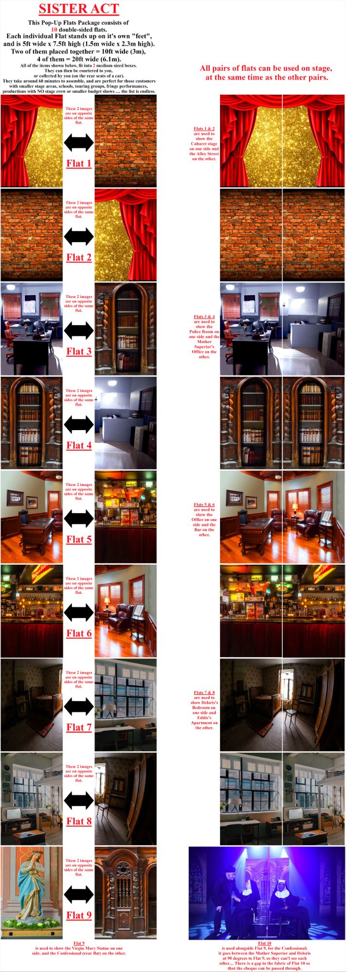 Sister Act - A1 STAGE - POP-UP FLATS 2.3m high - PHOTOS - 00 - All Double S