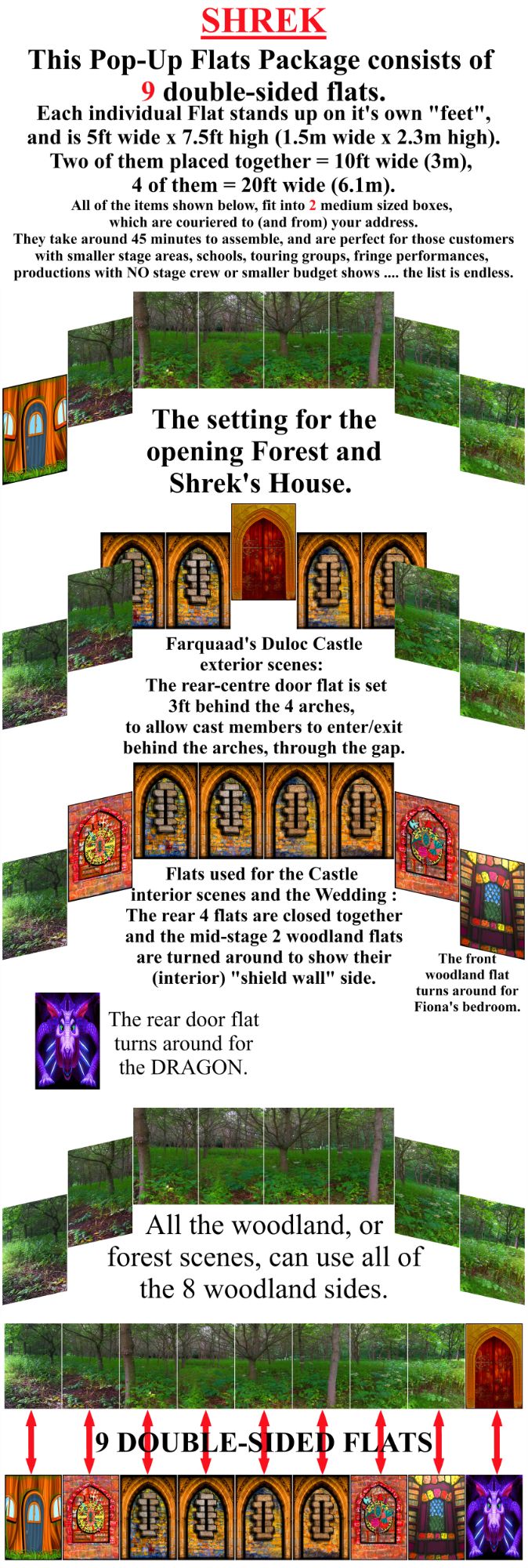 Shrek - A1 STAGE - POP-UP FLATS 2.3m high - PHOTOS - 00 - All Double Sided
